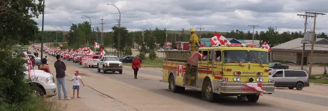 Canada Day parade on the main street